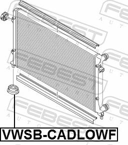 Febest VWSB-CADLOWF - PODUSZKA POD CHLODNICE AUDI.SEAT.SKODA