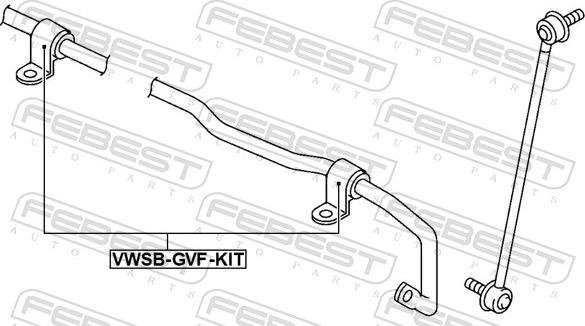 Febest VWSB-GVF-KIT - KPL. TULEI STABIL. -P- SEAT