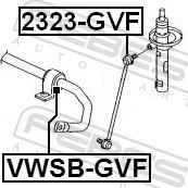 Febest VWSB-GVF - GUMA STABIL.-P-OCTAVIA 04-      -21.7MM-