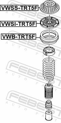 Febest VWSI-TRT5F - MOCOWANIE SPREZYNY ZAWIESZ.TRANSPORTER
