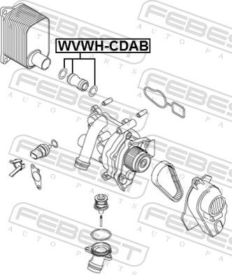 Febest VWWH-CDAB - KROCIEC GL.UKL.CHLODZ.AUDI A3 2.0TFSI