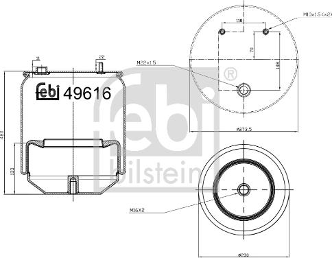 FEBI Bilstein 49616 — Mieszek, klimatyzacja