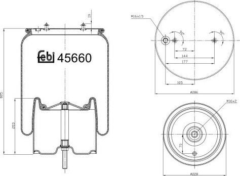 FEBI Bilstein 45660 — Mieszek, klimatyzacja