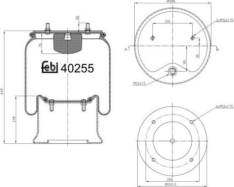 FEBI Bilstein 40255 — Mieszek, klimatyzacja