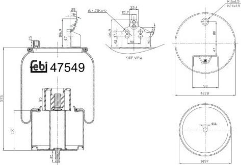 FEBI Bilstein 47549 — Mieszek, klimatyzacja