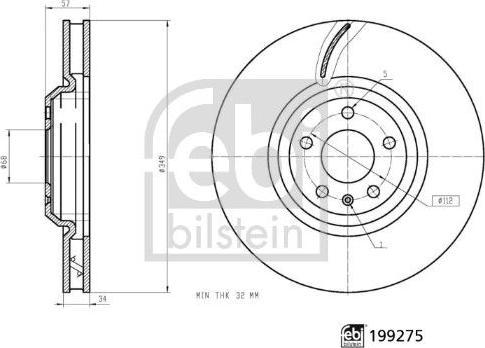 FEBI Bilstein 199275 — Tarcza hamulcowa