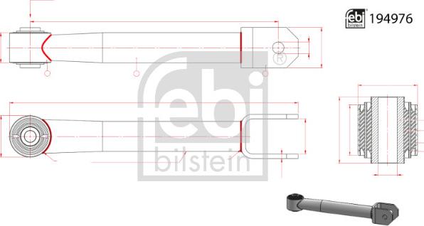 FEBI Bilstein 194976 — Drążek / wspornik, stabilizator