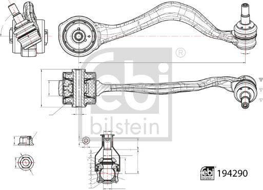 FEBI Bilstein 194290 — Wahacz, zawieszenie koła