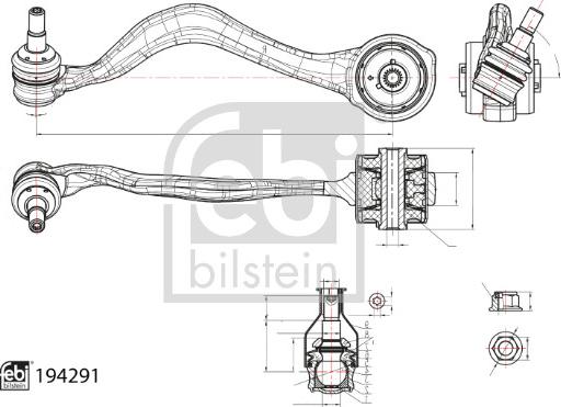 FEBI Bilstein 194291 — Wahacz, zawieszenie koła