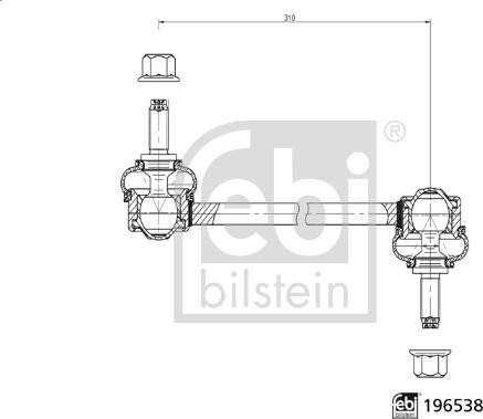 FEBI Bilstein 196538 — Drążek / wspornik, stabilizator