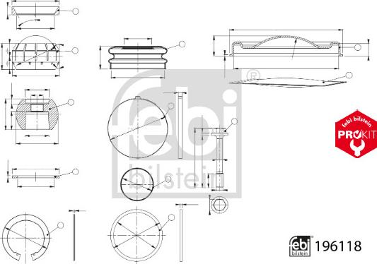 FEBI Bilstein 196118 — Zestaw naprawczy, wahacz