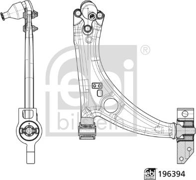 FEBI Bilstein 196394 — Wahacz, zawieszenie koła