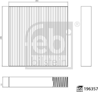 FEBI Bilstein 196357 - FILTR KABINY BYD SEAL 07.22-