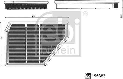 FEBI Bilstein 196383 — Filtr powietrza