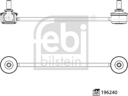 FEBI Bilstein 196240 — Drążek / wspornik, stabilizator