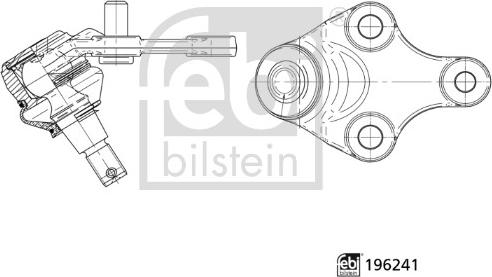 FEBI Bilstein 196241 - Sworzeń wahacza przód