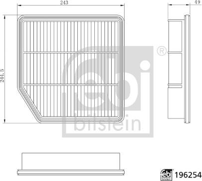 FEBI Bilstein 196254 — Filtr powietrza