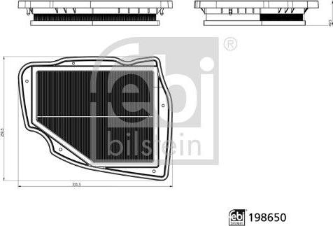 FEBI Bilstein 198650 — Filtr powietrza