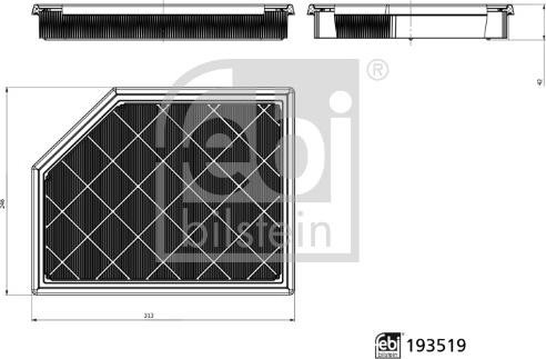 FEBI Bilstein 193519 — Filtr powietrza