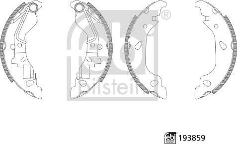 FEBI Bilstein 193859 — Zestaw szczęk hamulcowych