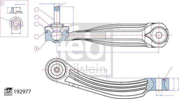 FEBI Bilstein 192977 — Drążek / wspornik, stabilizator