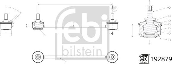 FEBI Bilstein 192879 — Drążek / wspornik, stabilizator