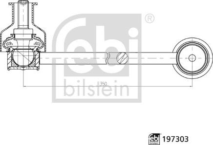 FEBI Bilstein 197303 — Drążek / wspornik, stabilizator