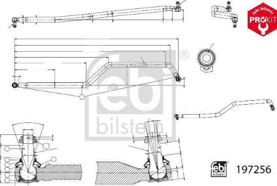 FEBI Bilstein 197256 — Drążek kierowniczy