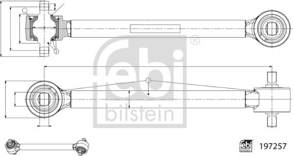 FEBI Bilstein 197257 - Drążek reakcyjny
