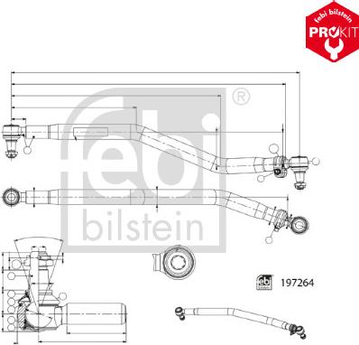 FEBI Bilstein 197264 — Drążek kierowniczy