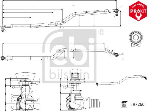 FEBI Bilstein 197260 — Drążek kierowniczy