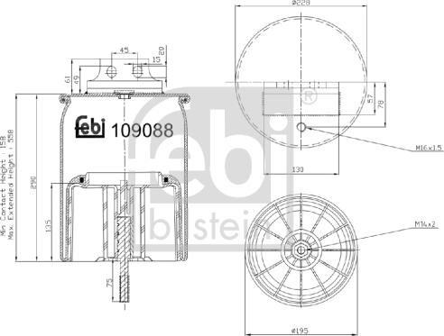 FEBI Bilstein 109088 — Mieszek, klimatyzacja