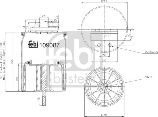 FEBI Bilstein 109087 — Mieszek, klimatyzacja
