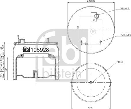 FEBI Bilstein 105928 — Mieszek, klimatyzacja