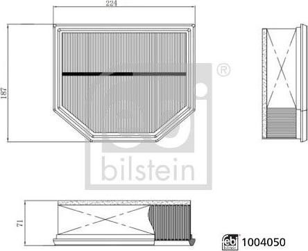 FEBI Bilstein 1004050 — Filtr powietrza