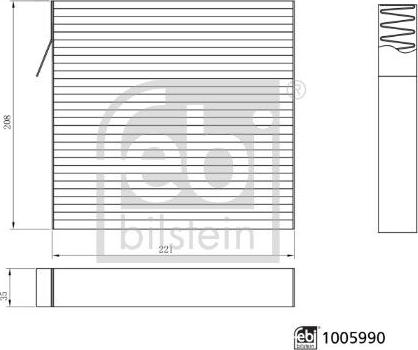 FEBI Bilstein 1005990 — Filtr kabinowy