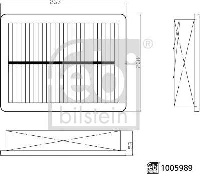 FEBI Bilstein 1005989 - FILTR POWIETRZA MG HS 04.24-