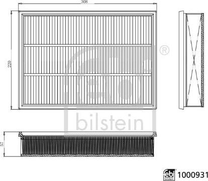 FEBI Bilstein 1000931 — Filtr powietrza
