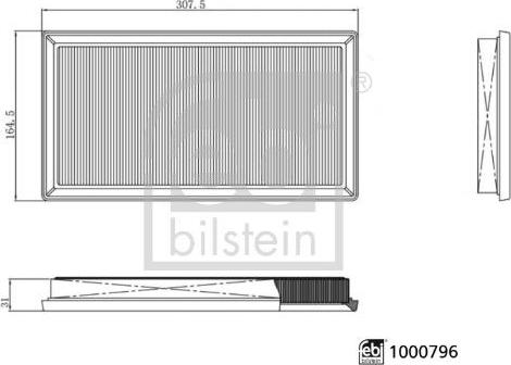 FEBI Bilstein 1000796 — Filtr powietrza