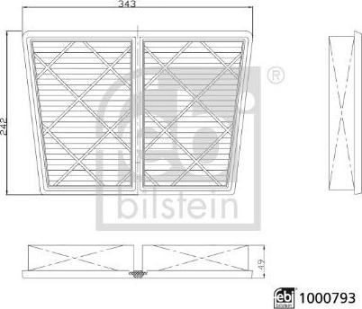 FEBI Bilstein 1000793 — Filtr powietrza