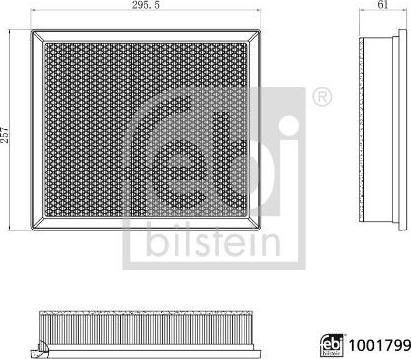 FEBI Bilstein 1001799 — Filtr powietrza