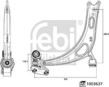 FEBI Bilstein 1003637 — Wahacz, zawieszenie koła