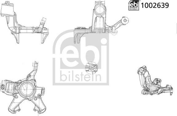 FEBI Bilstein 1002639 — Sworzeń zwrotnicy, zawieszenie koła