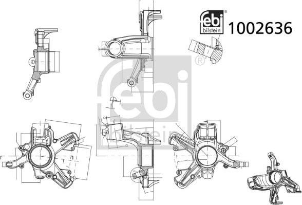 FEBI Bilstein 1002636 — Sworzeń zwrotnicy, zawieszenie koła