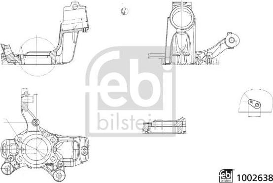 FEBI Bilstein 1002638 — Sworzeń zwrotnicy, zawieszenie koła