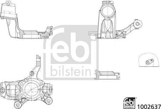 FEBI Bilstein 1002637 — Sworzeń zwrotnicy, zawieszenie koła
