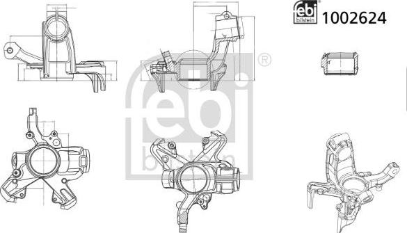 FEBI Bilstein 1002624 — Sworzeń zwrotnicy, zawieszenie koła