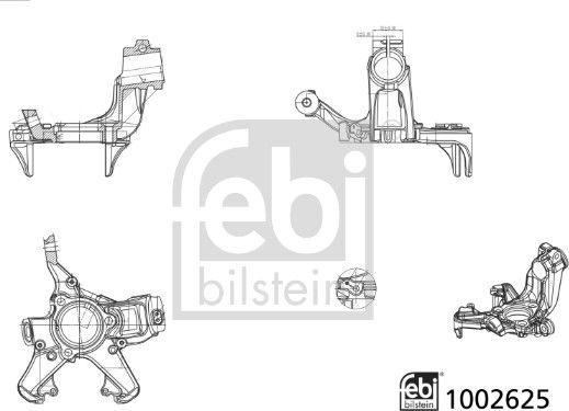 FEBI Bilstein 1002625 — Sworzeń zwrotnicy, zawieszenie koła