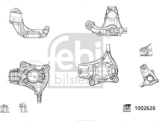 FEBI Bilstein 1002626 — Sworzeń zwrotnicy, zawieszenie koła