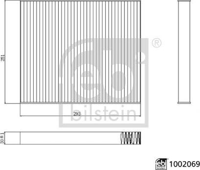 FEBI Bilstein 1002069 — Filtr kabinowy